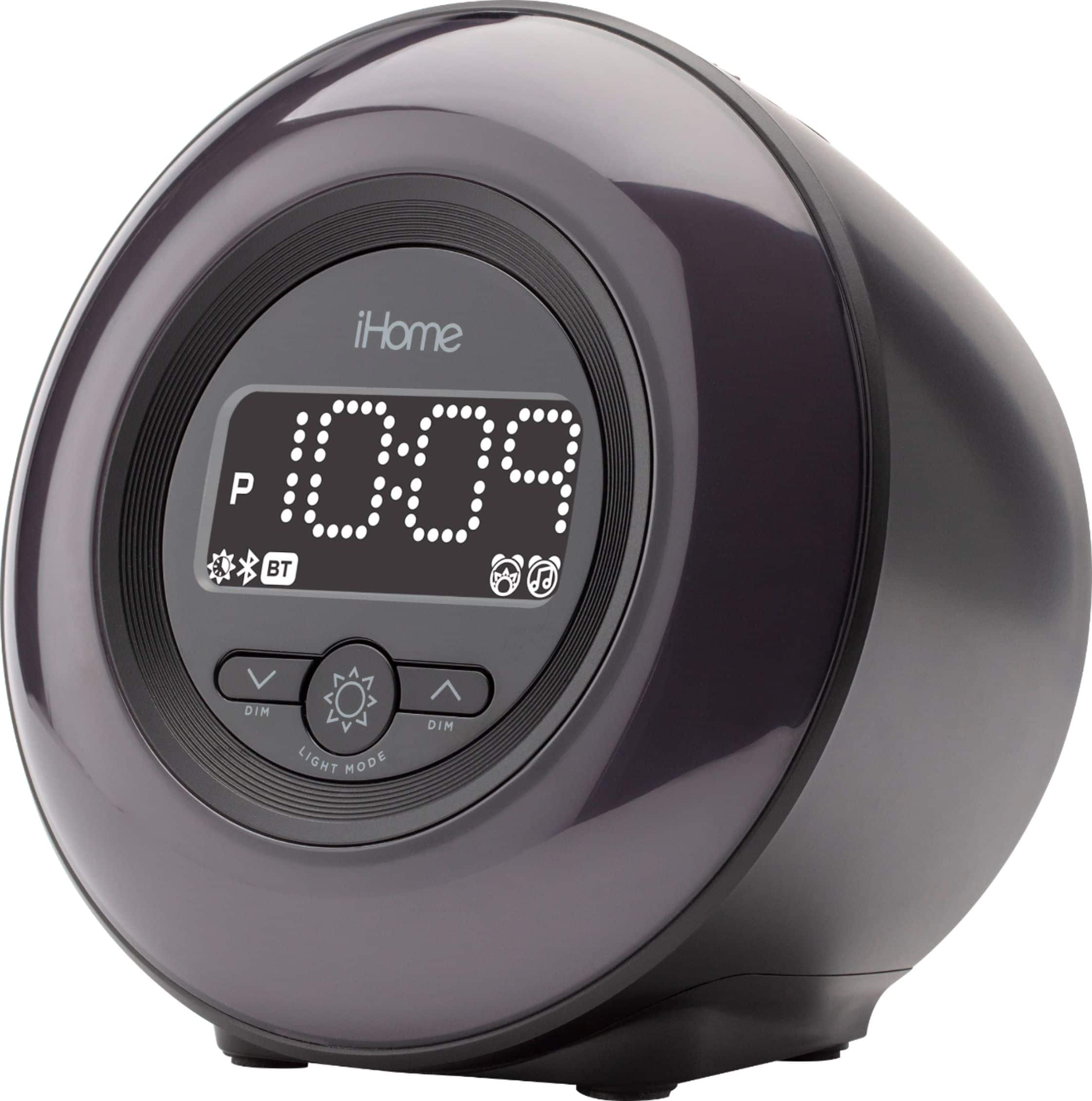 Alt View 11. iHome - PowerClock Glow - Bluetooth Color Changing FM Alarm Clock Radio - Black.