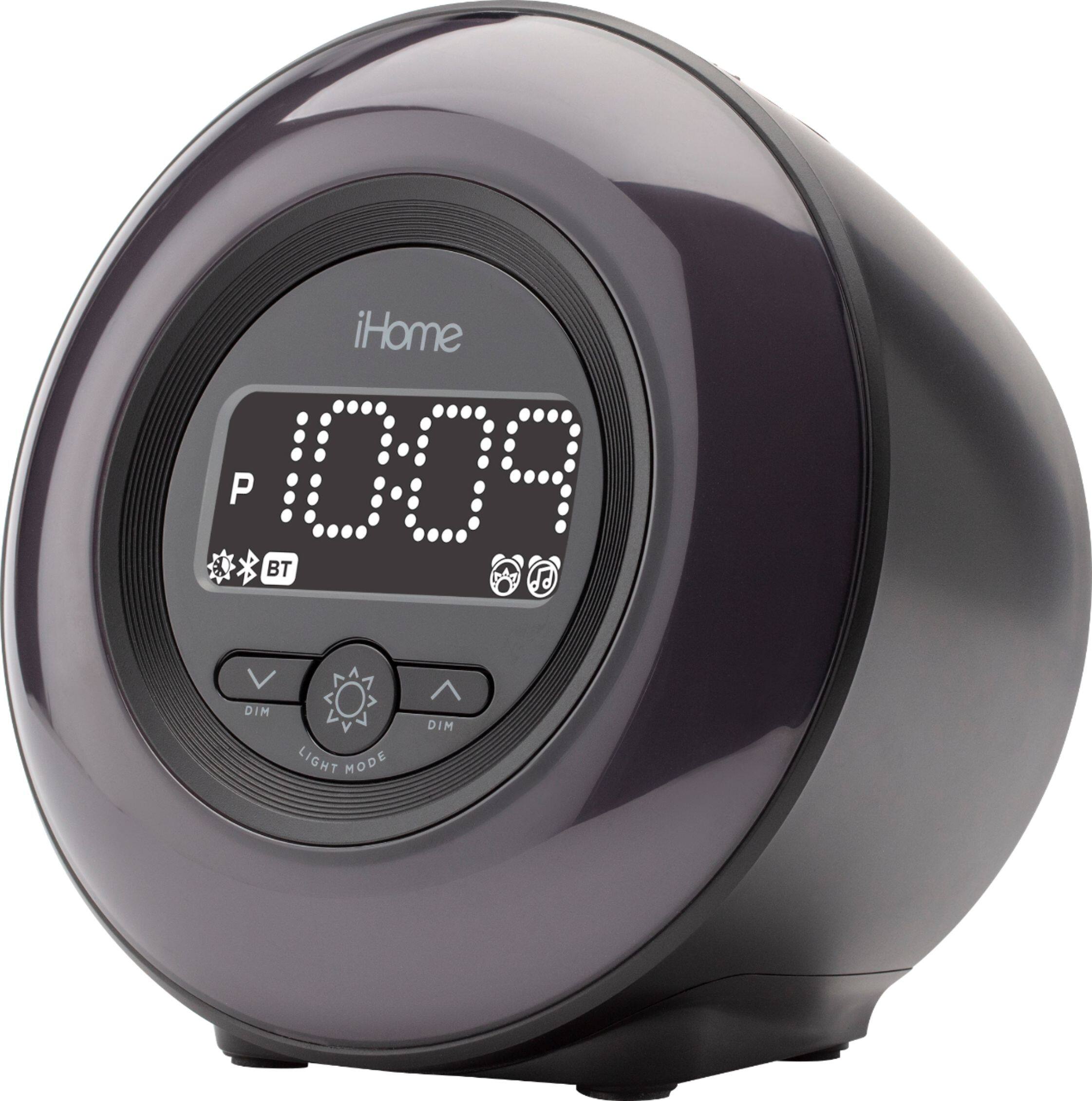 Alt View 11. iHome - PowerClock Glow - Bluetooth Color Changing FM Alarm Clock Radio - Black.