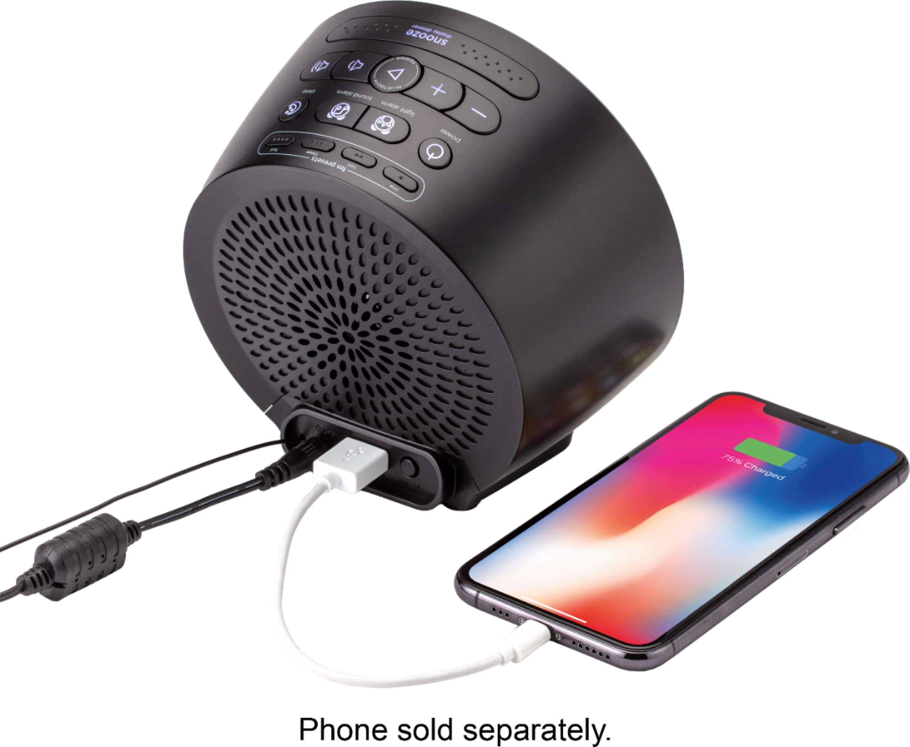 Alt View 14. iHome - PowerClock Glow - Bluetooth Color Changing FM Alarm Clock Radio - Black.