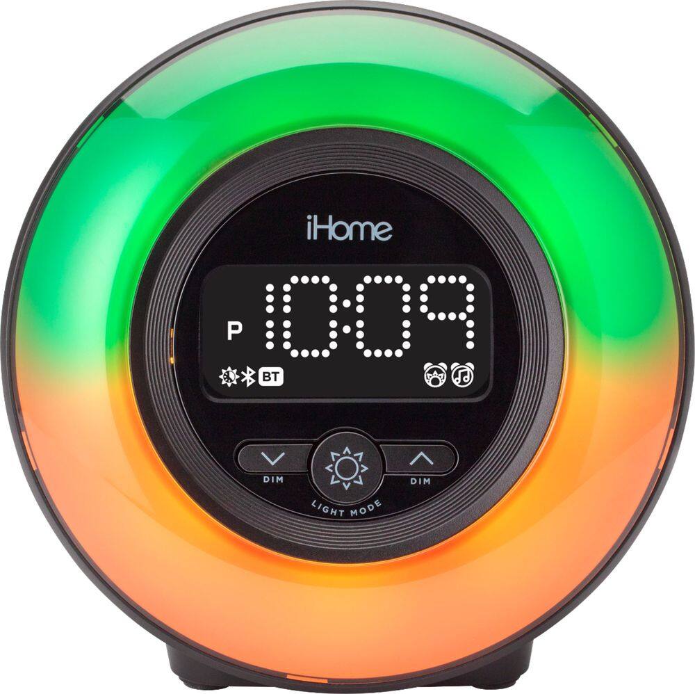 Alt View 17. iHome - PowerClock Glow - Bluetooth Color Changing FM Alarm Clock Radio - Black.