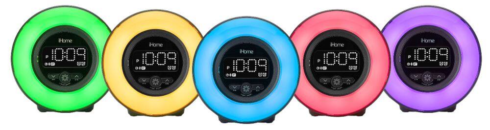 Alt View 18. iHome - PowerClock Glow - Bluetooth Color Changing FM Alarm Clock Radio - Black.