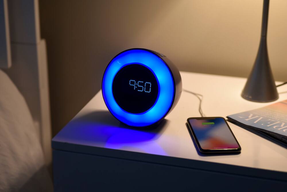 Alt View 22. iHome - PowerClock Glow - Bluetooth Color Changing FM Alarm Clock Radio - Black.