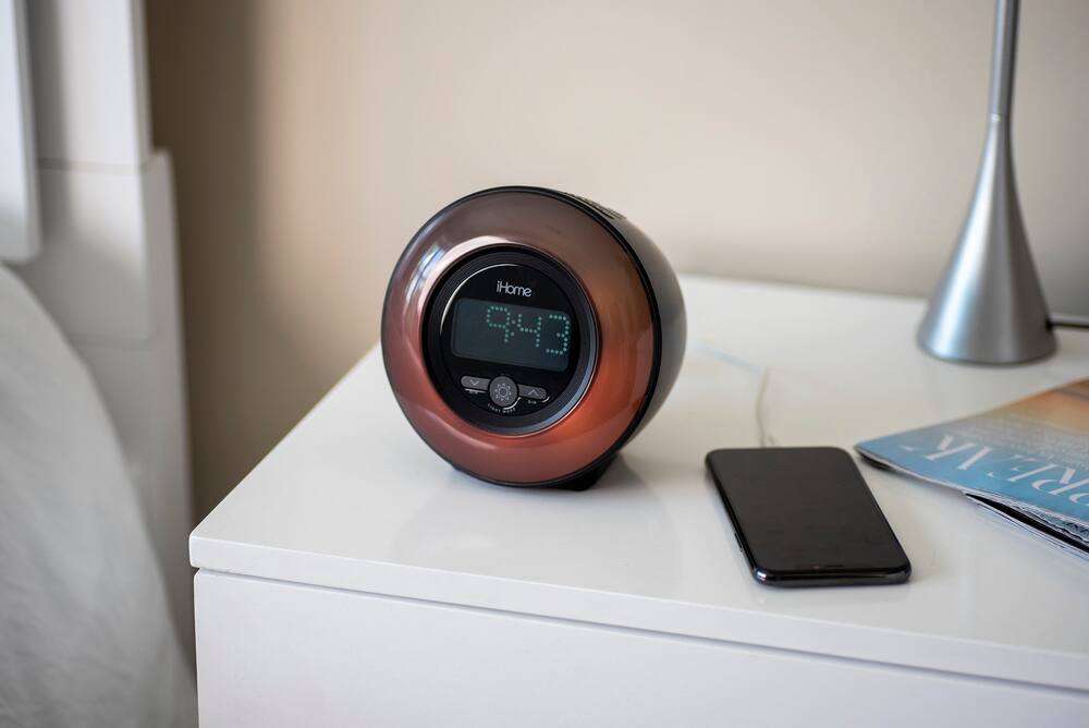 Alt View 23. iHome - PowerClock Glow - Bluetooth Color Changing FM Alarm Clock Radio - Black.