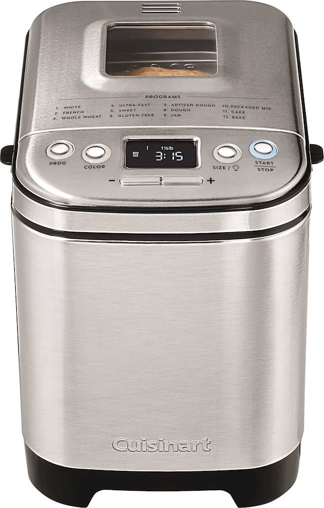 Front. Cuisinart - Compact Automatic Bread Maker - Stainless Steel.