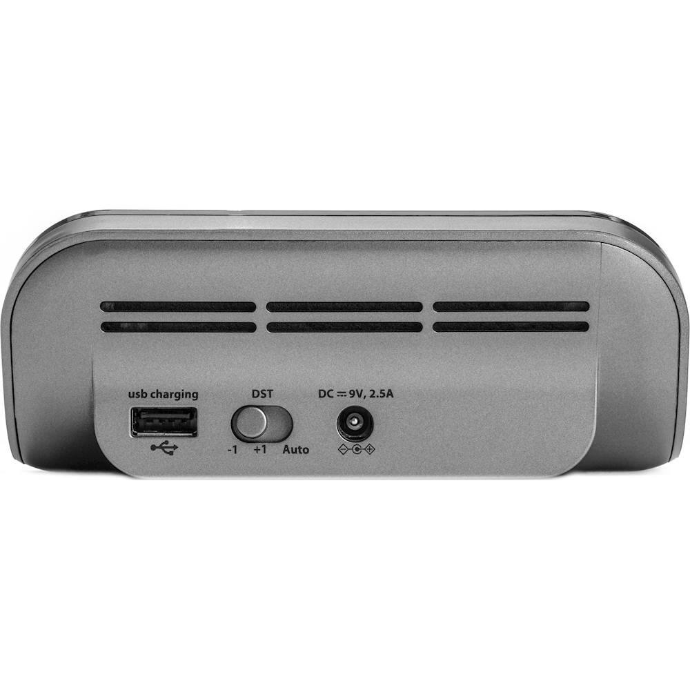 Alt View 14. iHome - PowerValet - Sleek Alarm Clock with Qi Wireless Charging and USB Charging - Black.