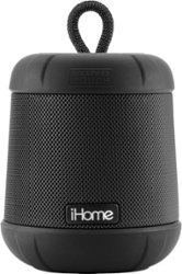 iHome - PlayTough - Bluetooth Rechargeable Waterproof Speaker with 18-Hour Mega Battery - Black - Front_Zoom
