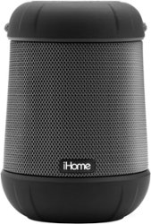 iHome - PlayTough Pro - Bluetooth Rechargeable Waterproof Portable Speaker with 360° Stereo Sound - Black - Front_Zoom