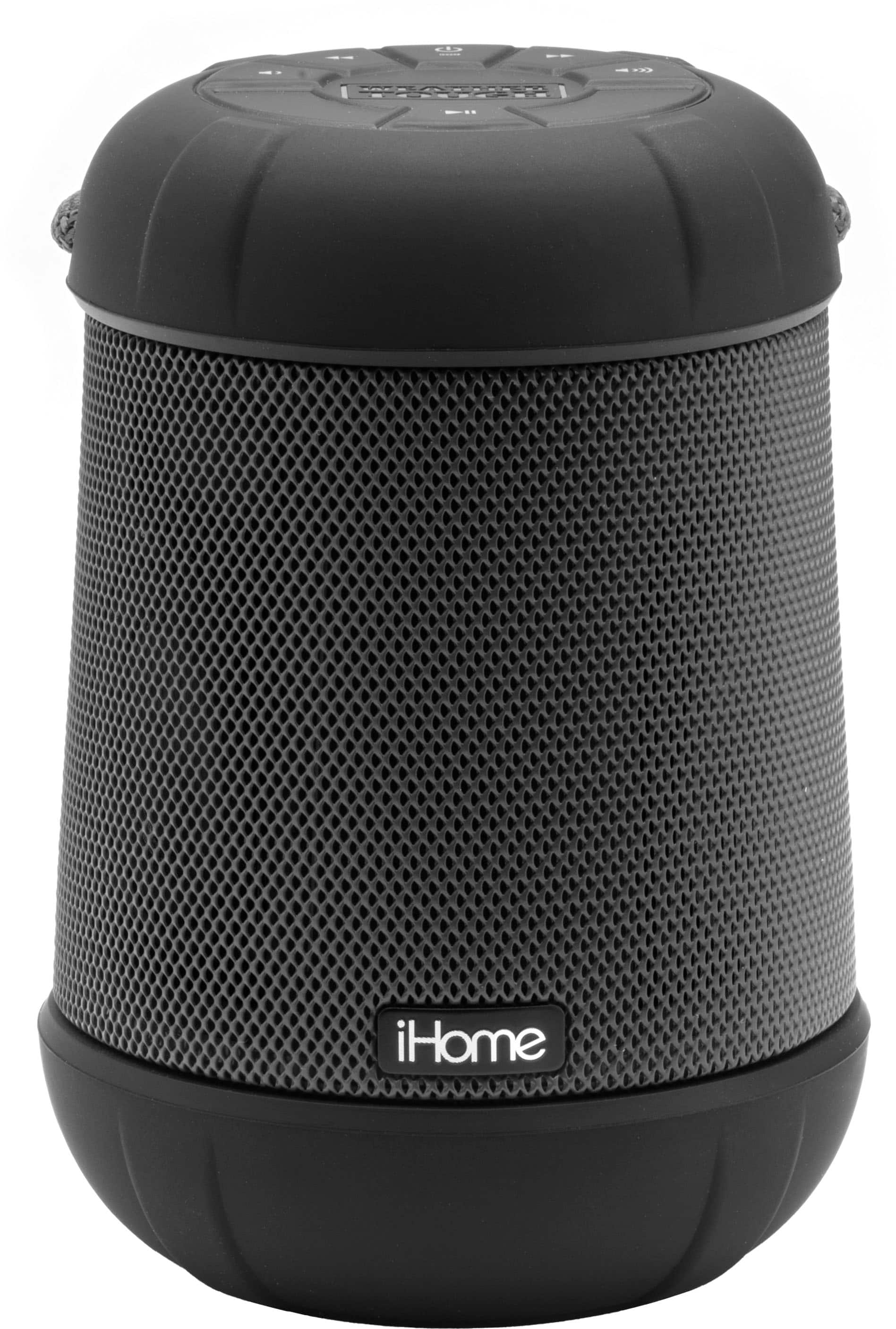 Alt View 12. iHome - PlayTough Pro - Bluetooth Rechargeable Waterproof Portable Speaker with 360° Stereo Sound - Black.