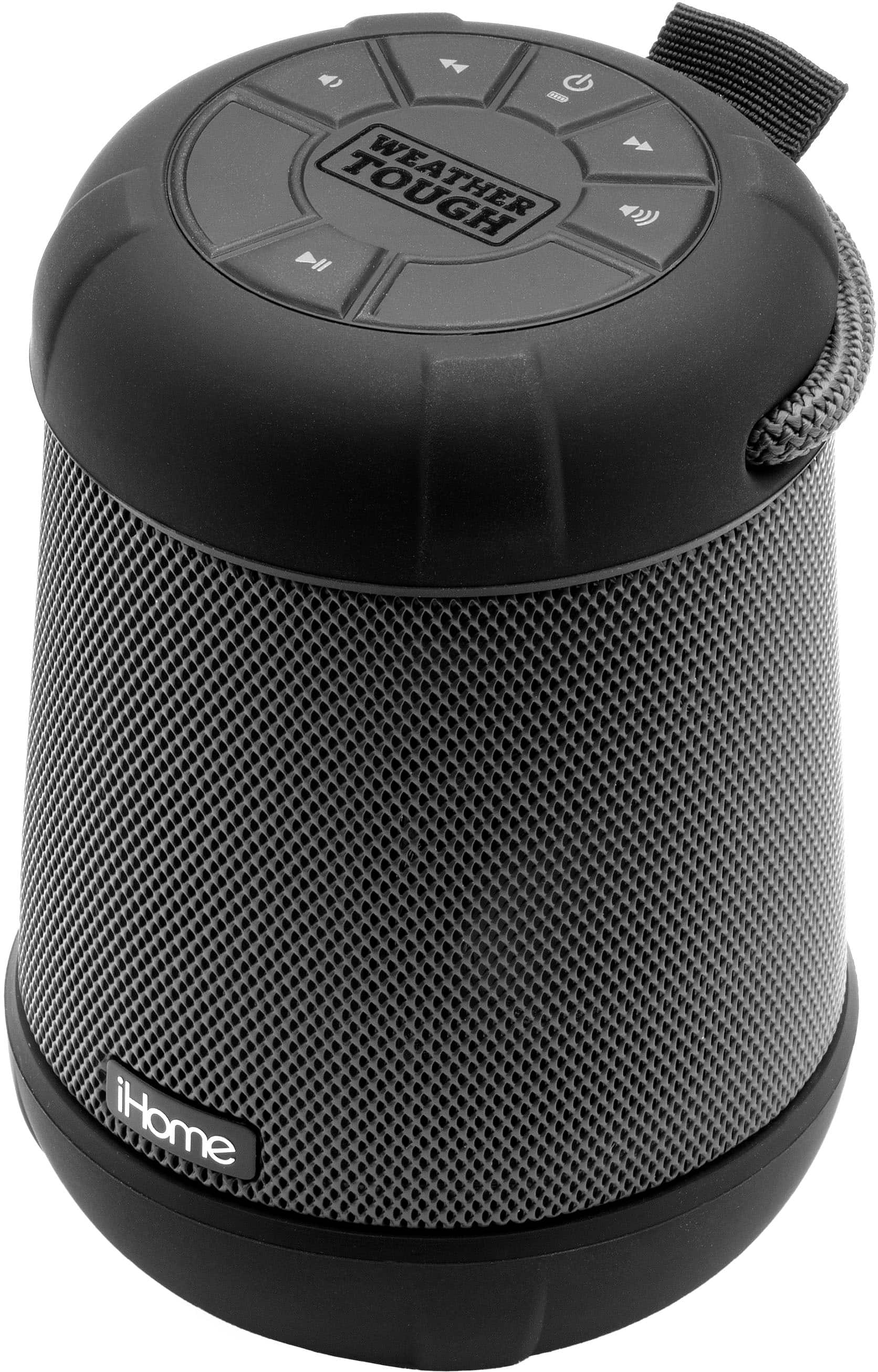 Alt View 14. iHome - PlayTough Pro - Bluetooth Rechargeable Waterproof Portable Speaker with 360° Stereo Sound - Black.