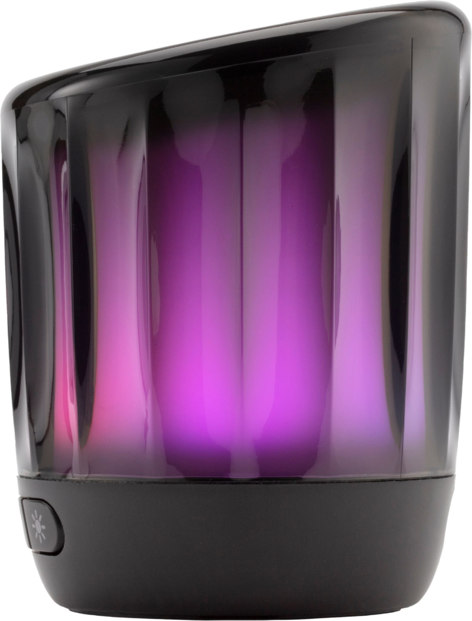 Angle View: iHome - PlayGlow Mini - Rechargeable Color Changing Portable Bluetooth Speaker - Black