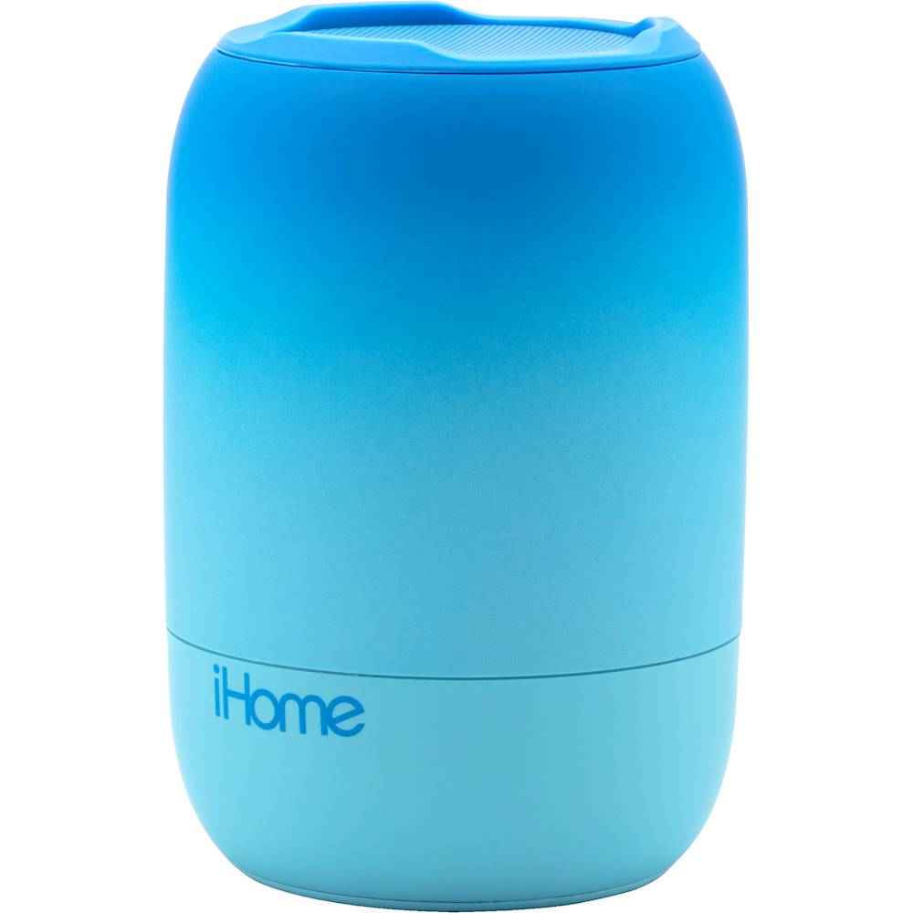 Left View: iHome - PlayFade - Rechargeable Water Resistant Portable Bluetooth Speaker - Blue