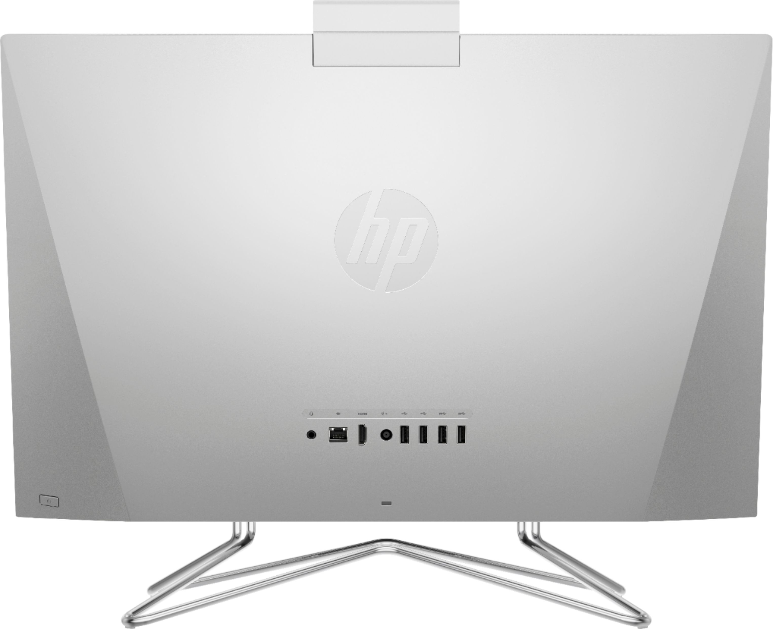 Back View: HP - 24" Touch-Screen All-In-One - AMD Ryzen 5-Series - 12GB Memory - 256GB SSD - Natural Silver