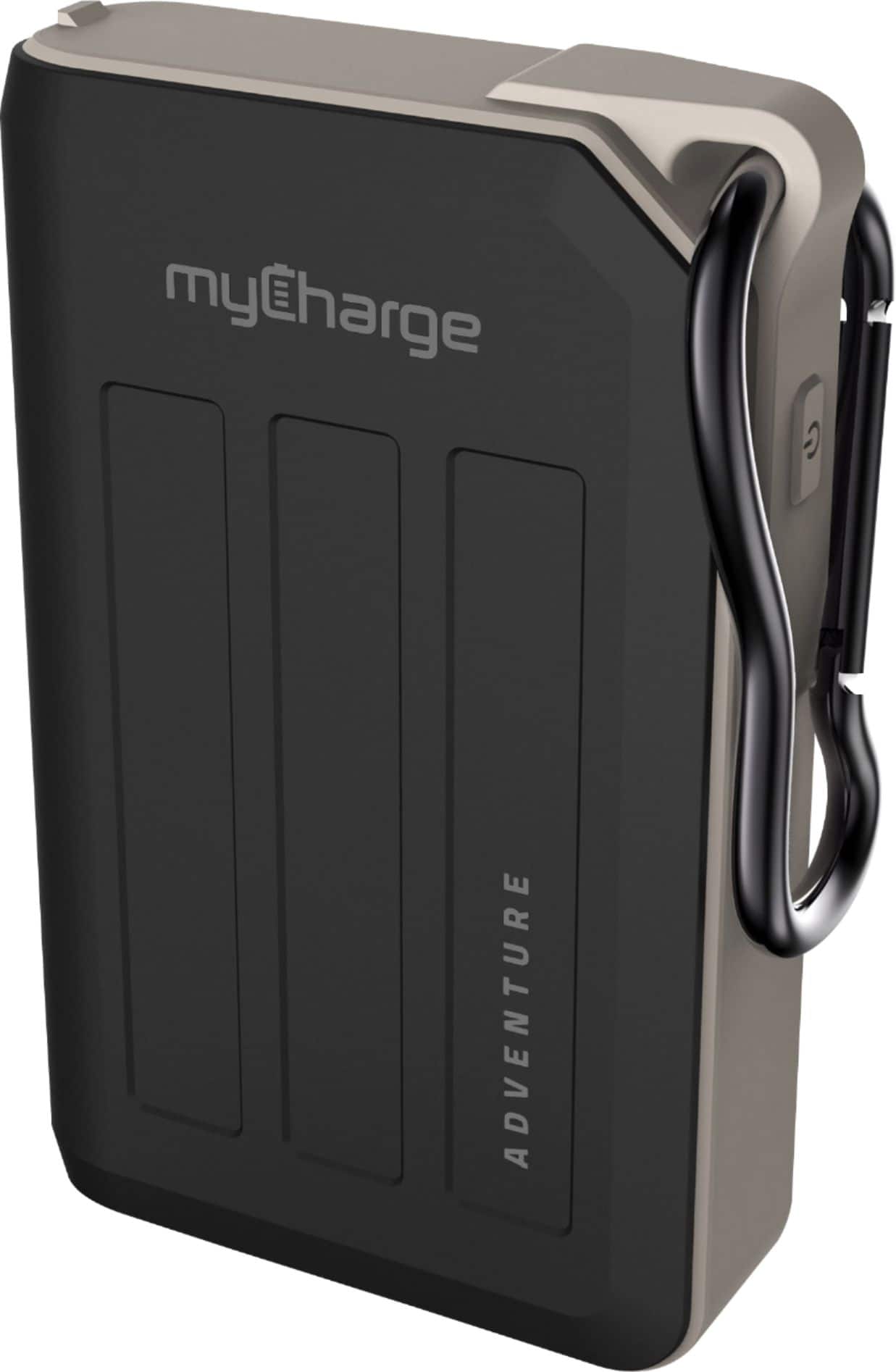 myCharge - Adventure H2O Turbo 10,050 mAh Portable Charger for Most USB Enabled Devices - Gray - Front_Zoom
