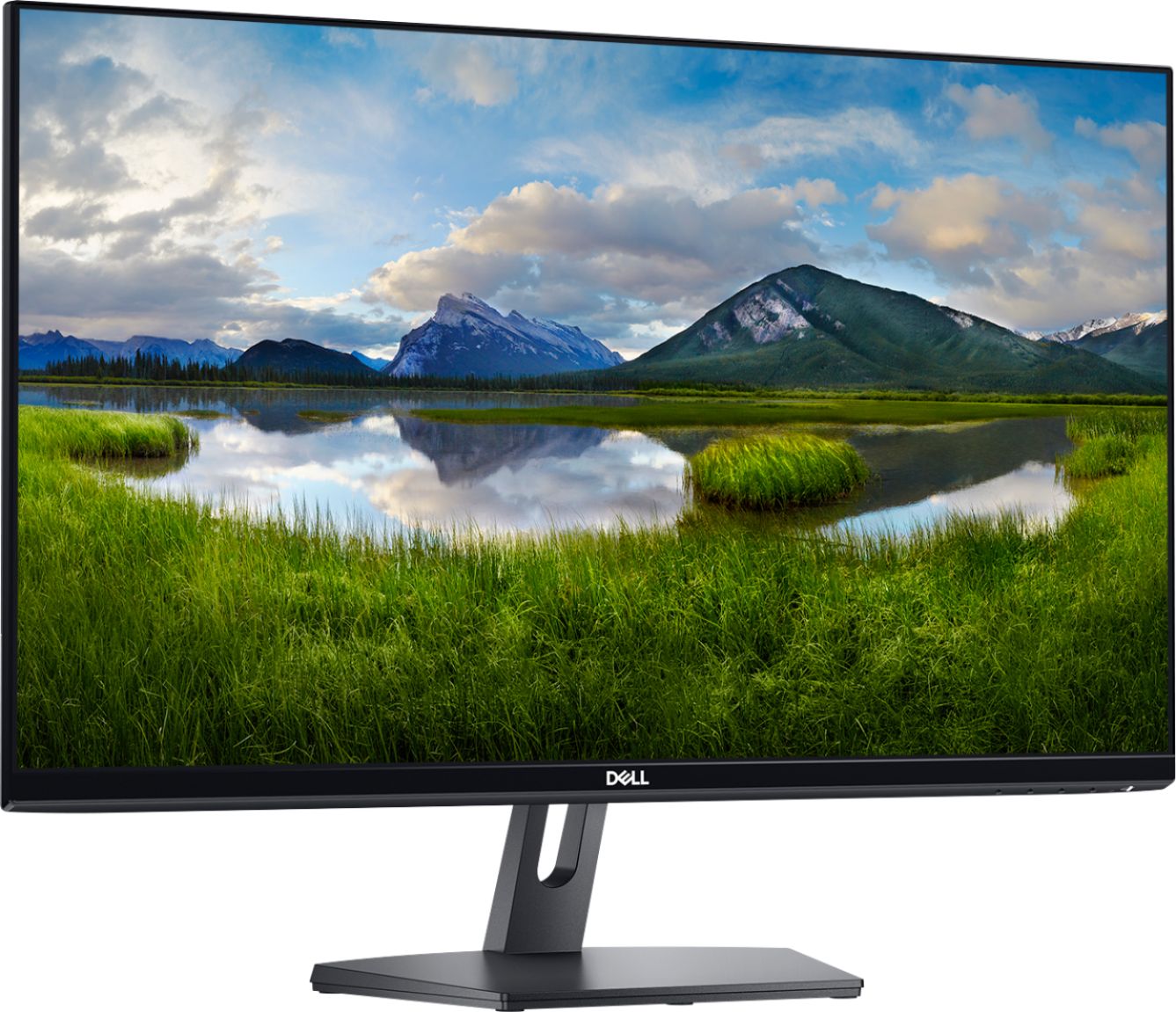 Angle View: Dell - Geek Squad Certified Refurbished 27" IPS LED FHD FreeSync Monitor - Piano Black