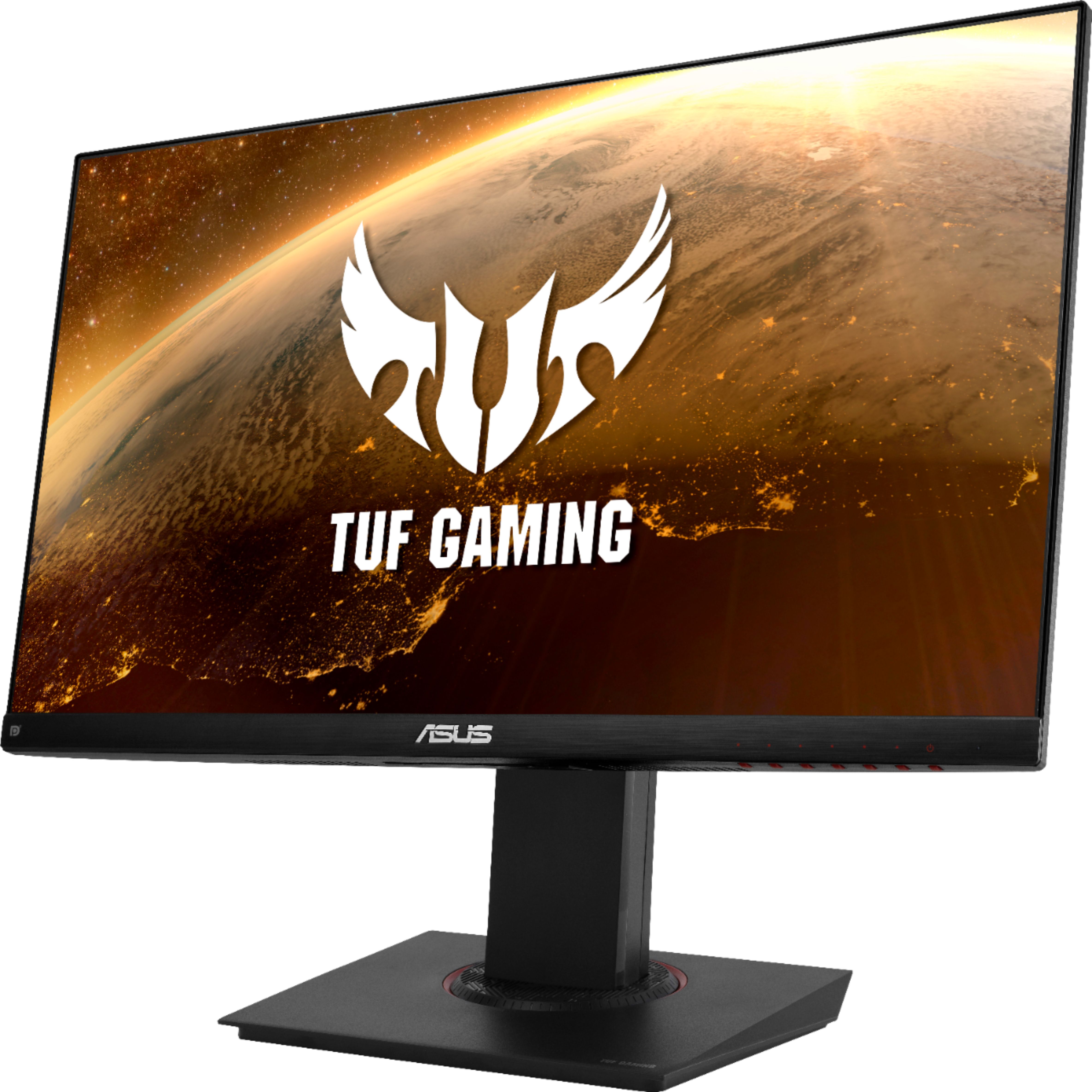 Left View: ASUS - Geek Squad Certified Refurbished TUF Gaming 23.8" IPS LED FHD FreeSync Monitor - Black