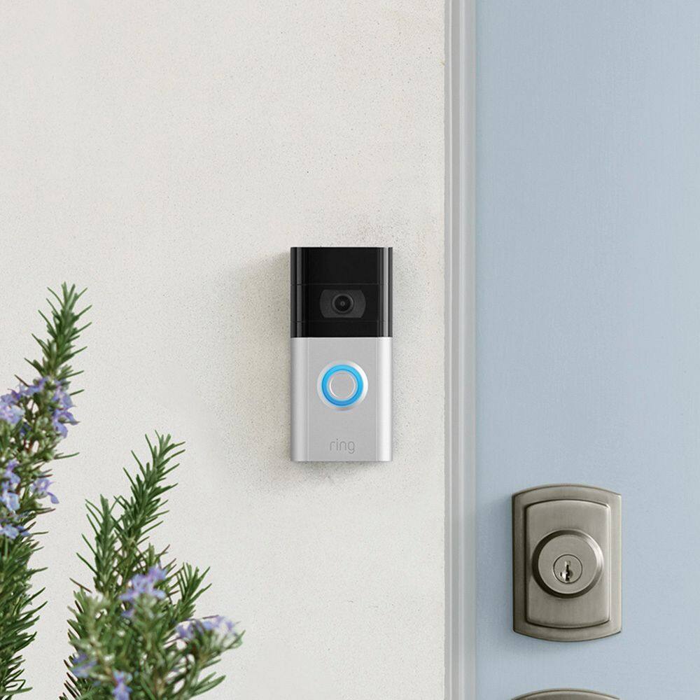 Alt View 11. Ring - Video Doorbell 3 - Satin Nickel.