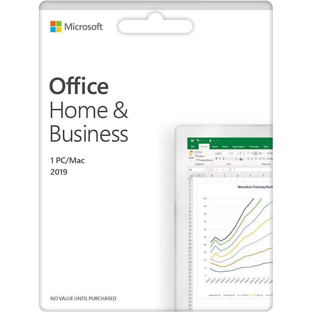 Front. Microsoft - Office Home & Business 2019 (1 Device) (Product Key Card).