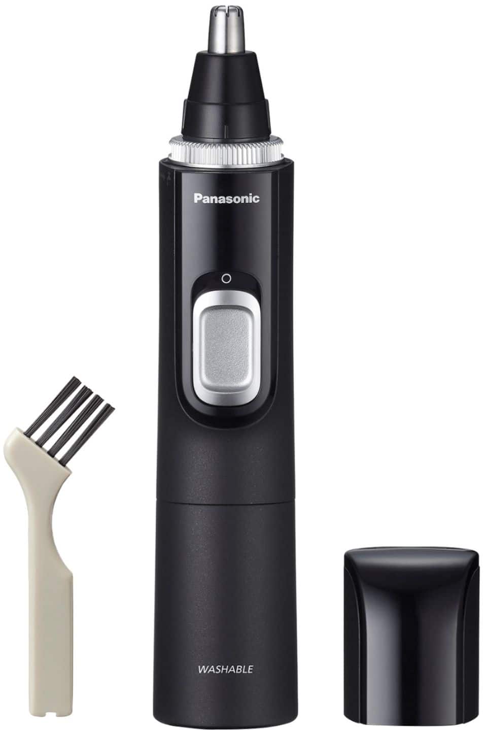 Alt View 14. Panasonic - Men's Ear and Nose Hair Trimmer with Vacuum Cleaning System - Wet/Dry - Black/Silver.