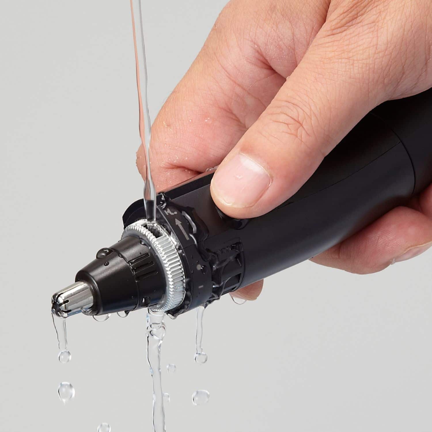 Alt View 16. Panasonic - Men's Ear and Nose Hair Trimmer with Vacuum Cleaning System - Wet/Dry - Black/Silver.