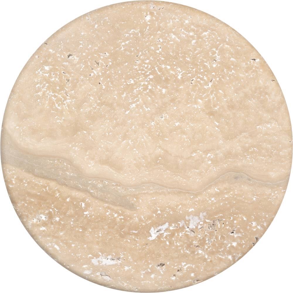 Front. Eggtronic - 10W Wireless Charging Pad for iPhone/Android - Travertine Stone.