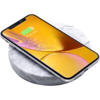 Eggtronic - 10W Wireless Charging Pad for iPhone/Android - Marble White - Front_Zoom
