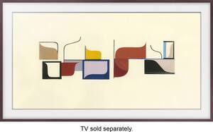 Customizable Bezel for Samsung The Frame 50" TVs - Brown - Front_Zoom