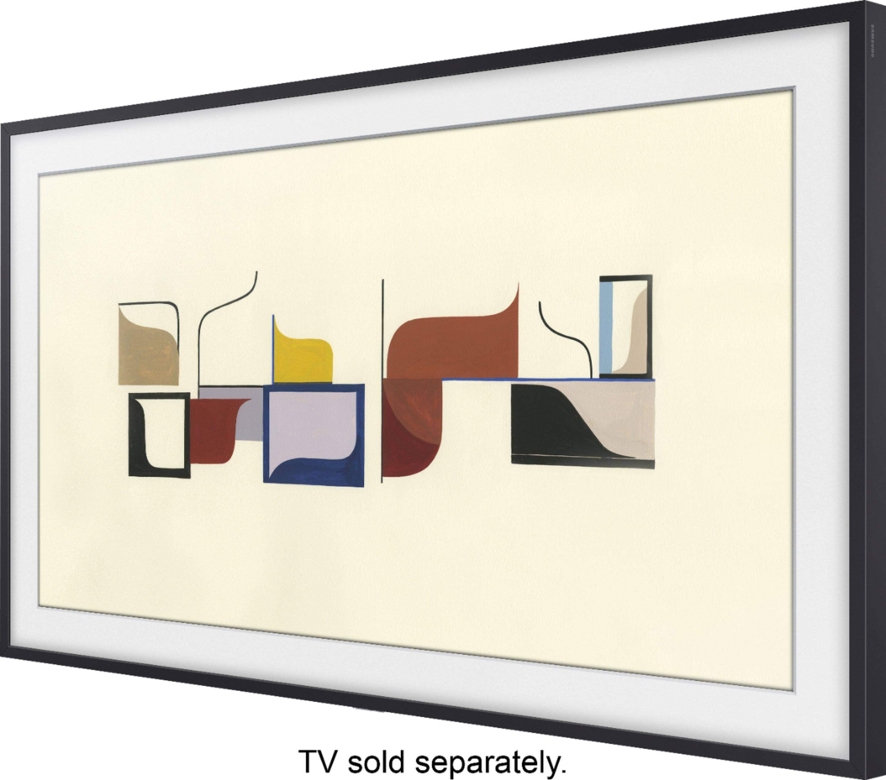 Left View: Samsung VG-SCFT55WT White Customizable Bezel Compatible with 55" The Frame TV (2020)