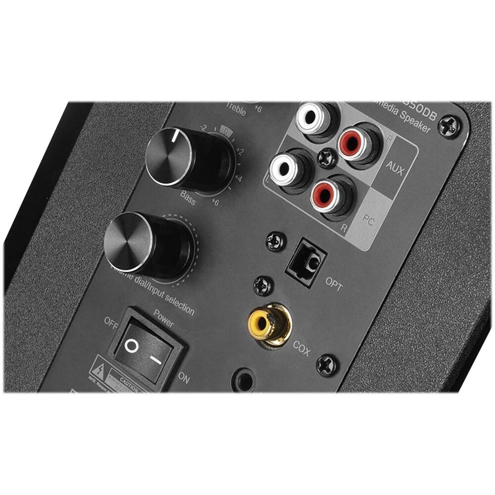 Alt View 11. Edifier - R1850DB Active Bookshelf Speakers, Computer Speakers - Bluetooth and Optical Input - 2.0 Studio Monitor Speaker - Black.