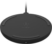 Front. Belkin - Quick Charge Wireless Charging Pad - 10W Qi-Certified Charger Pad for iPhone, Samsung Galaxy, Apple Airpods Pro & More - Black.