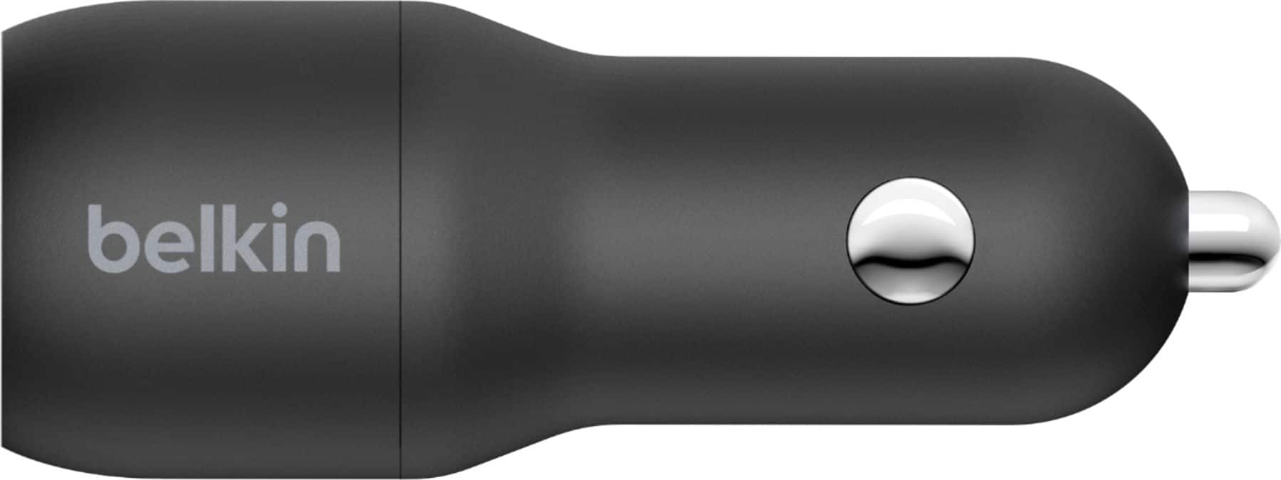 Alt View 12. Belkin - 24W Dual USB Car Charger - 2 12W USB A Ports with USB-C Cable - Fast Charging iPhone, Samsung Galaxy, AirPods & More - Black.