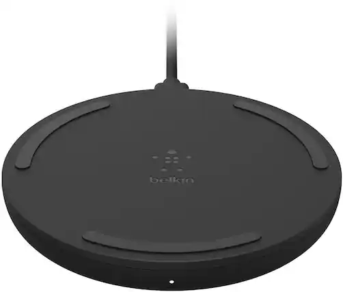 Front. Belkin - Boost Charge Wireless Charging Pad 15W - Black.