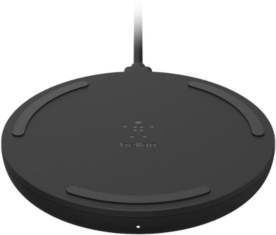 Front Zoom. Belkin - Boost Charge Wireless Charging Pad 15W - Black - Black.