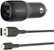 Front Zoom. Belkin - 24W Dual USB Car Charger with Lightning Cable and 2 12W USB-A ports - fast charge iPhone, Samsung Galaxy, and more - Black.