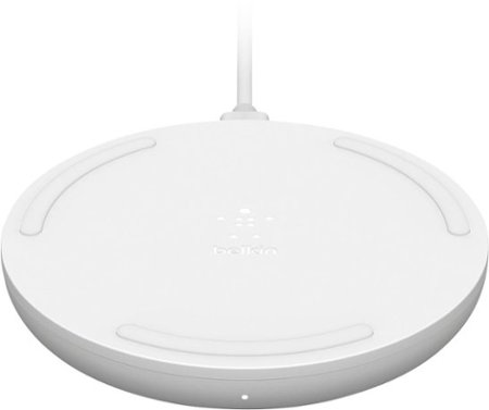 Belkin - Quick Charge Wireless Charging Pad - 10W Qi-Certified Charger Pad for iPhone, Samsung Galaxy, Apple Airpods Pro & More - White