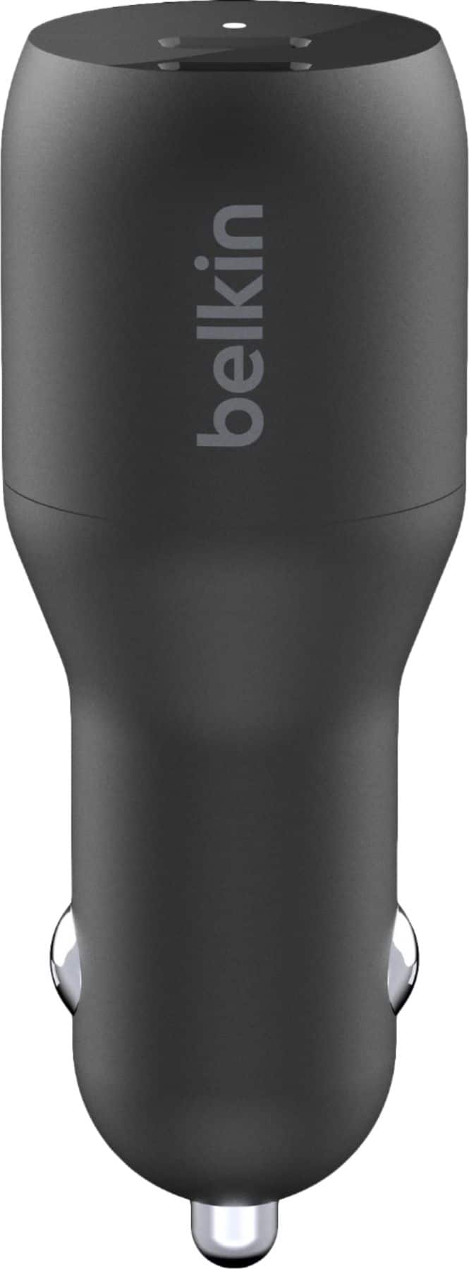 Alt View 11. Belkin - 36W Dual USB-C Car Charger with PPS Charging and Power Delivery 2, compatible with iPhone 14, Samsung Galaxy, and more - Black.