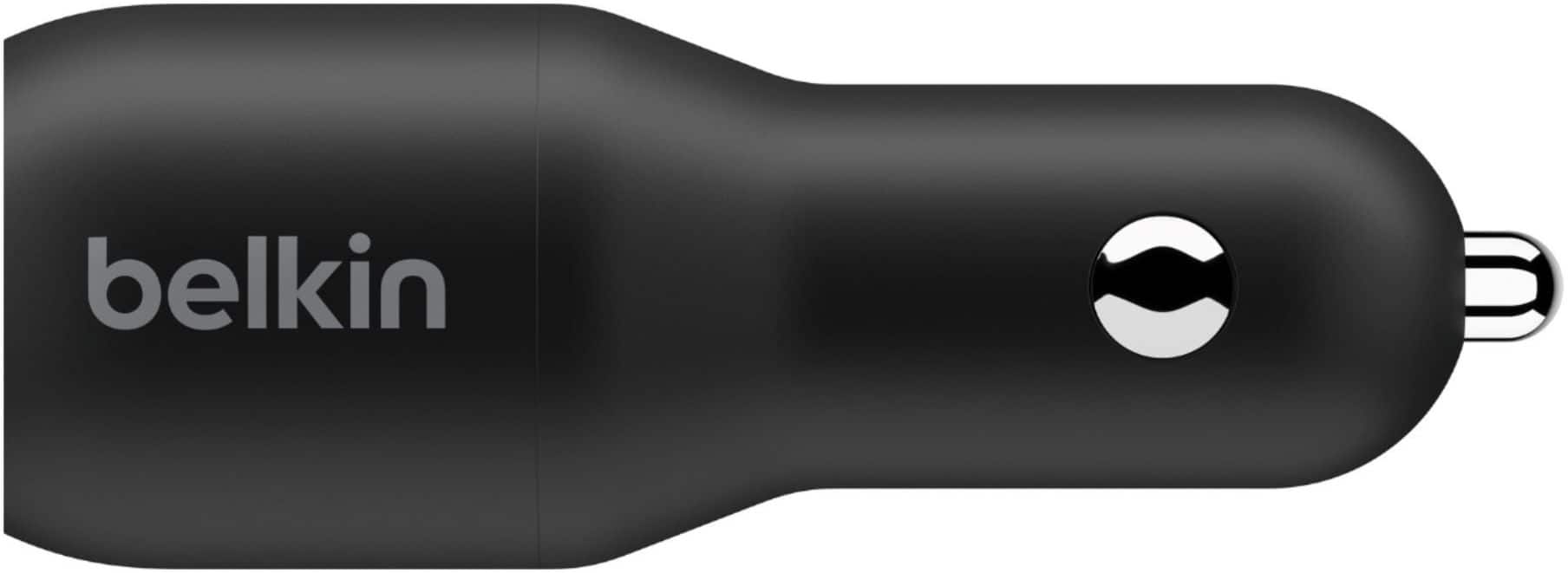 Alt View 1. Belkin - 36W Dual USB-C Car Charger with PPS Charging and Power Delivery 2, compatible with iPhone 14, Samsung Galaxy, and more - Black.