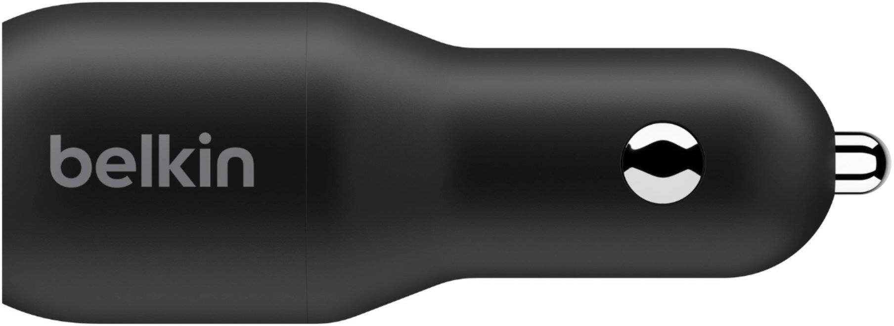 Alt View 1. Belkin - 36W Dual USB-C Car Charger with PPS Charging and Power Delivery 2, compatible with iPhone 14, Samsung Galaxy, and more - Black.