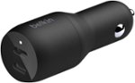 Belkin - 36W Dual USB-C Car Charger with PPS Charging and Power Delivery 2, compatible with iPhone 14, Samsung Galaxy, and more - Black