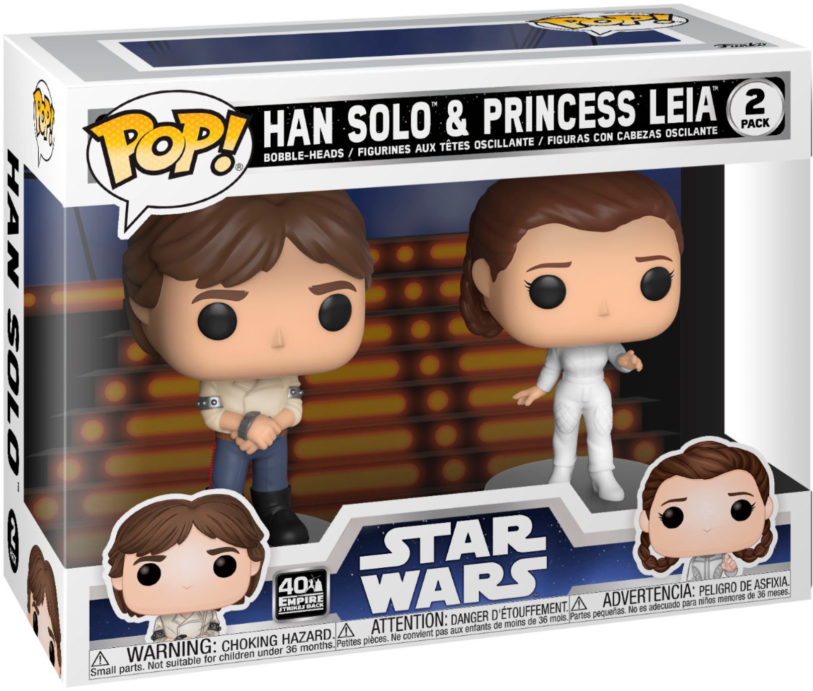 Funko Pop! Star Wars Han Solo & Princess Leia (2-Pack) 46770 - Best Buy