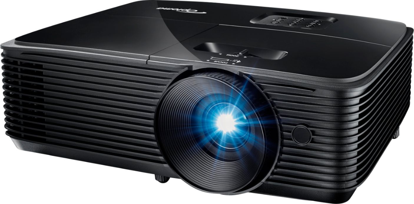 Left View: Optoma - HD146X High Performance, Bright 1080p  Home Entertainment Projector with Enhanced Gaming Mode - Black