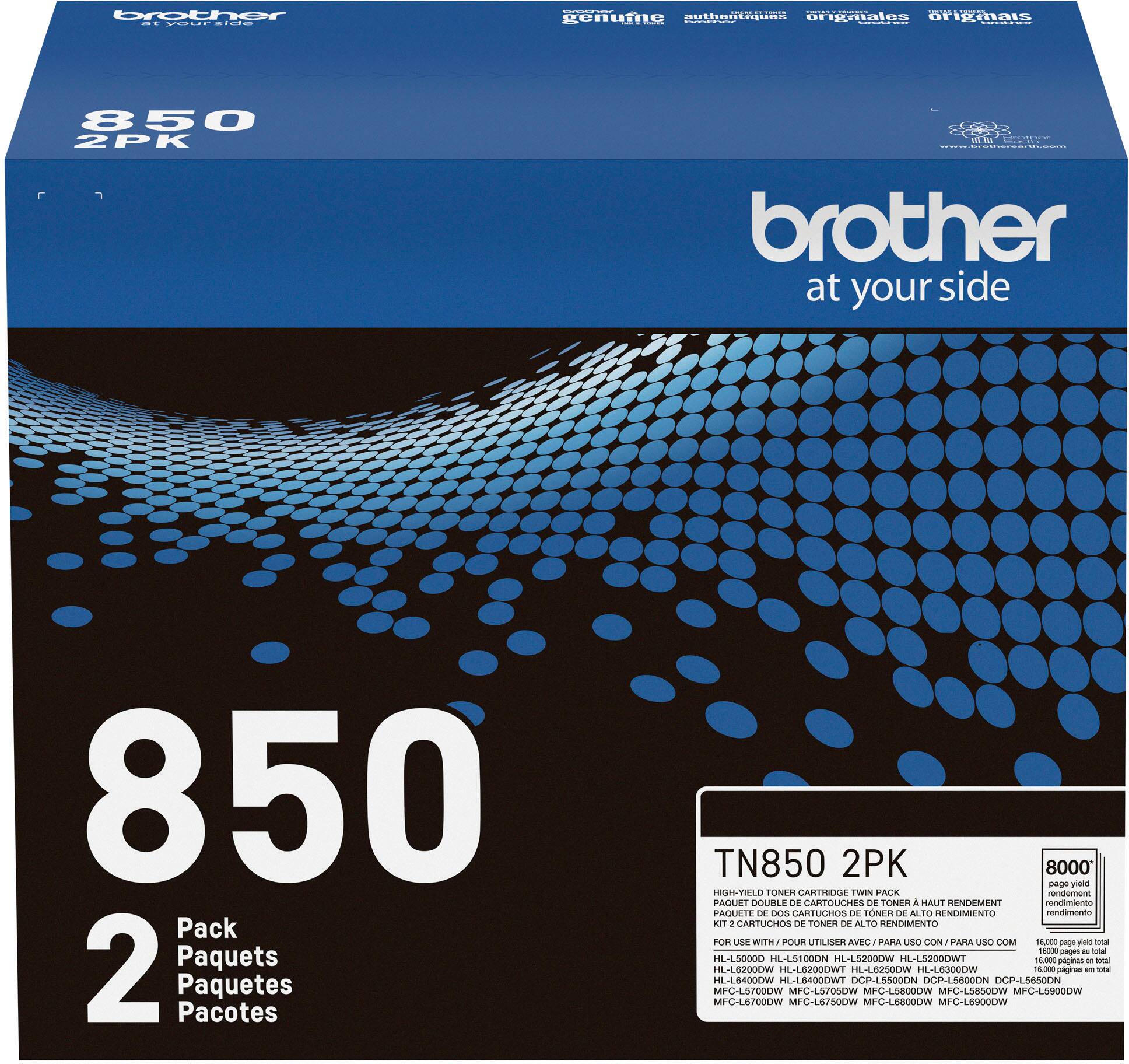 Alt View 13. Brother - TN850 2PK 2-Pack High-Yield Toner Cartridges - Black.