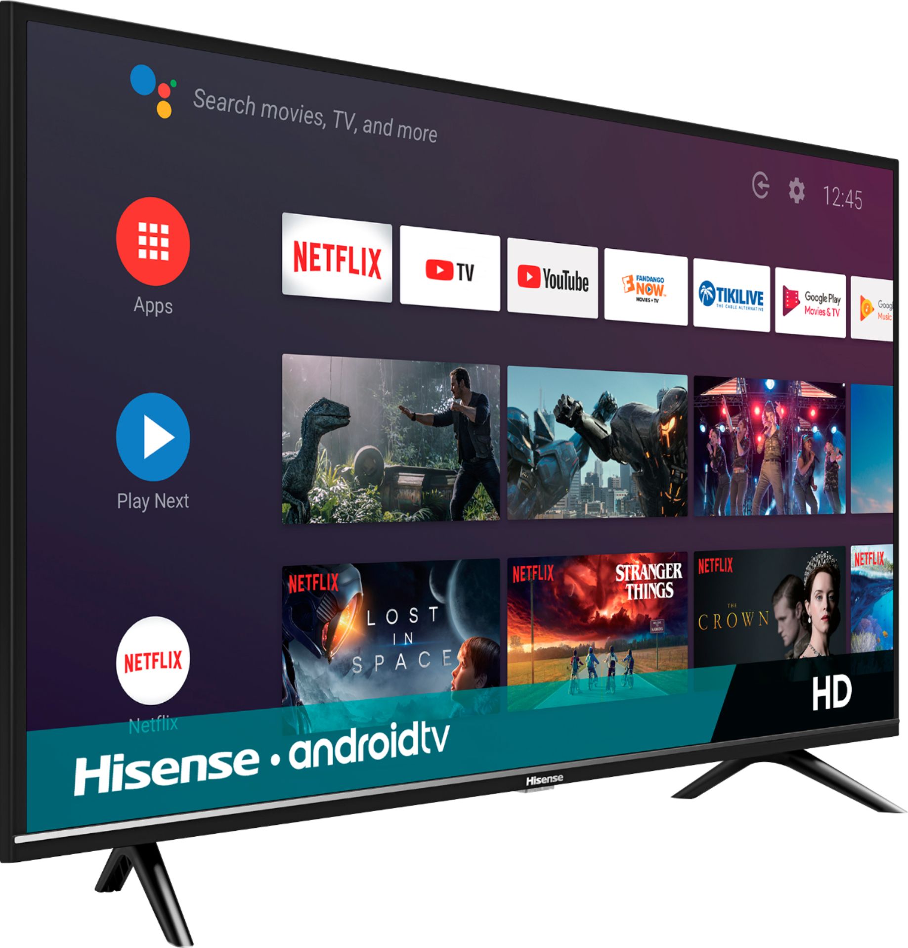 Angle View: Hisense - 55" Class U7G Series Quantum 4K ULED Android TV