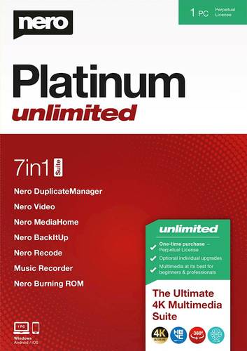 Nero - Platinum Unlimited - Android, Windows, iOS [Digital]