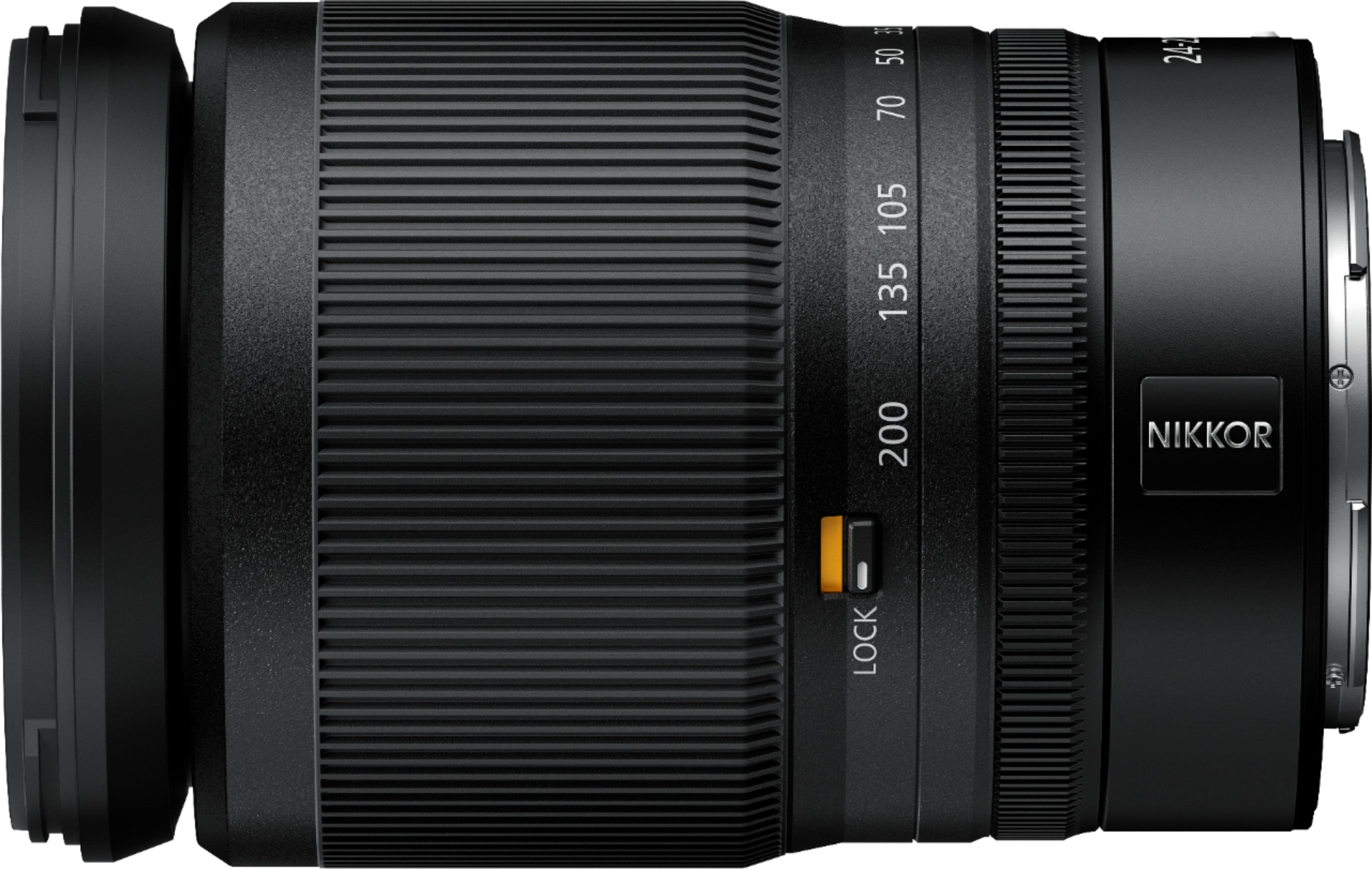 Angle. Nikon - NIKKOR Z 24-200mm f/4-6.3 VR Telephoto Zoom Lens for Nikon Z Cameras - Black.