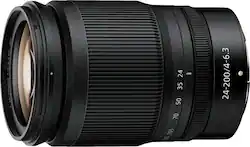 Nikon - NIKKOR Z 24-200mm f/4-6.3 VR Telephoto Zoom Lens for Z Cameras - Black - Front_Zoom