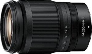 NIKKOR Z 24-200mm f/4-6.3 VR Telephoto Zoom Lens for Nikon Z Cameras - Black - Front_Zoom