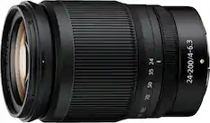 Front. Nikon - NIKKOR Z 24-200mm f/4-6.3 VR Telephoto Zoom Lens for Nikon Z Cameras - Black.