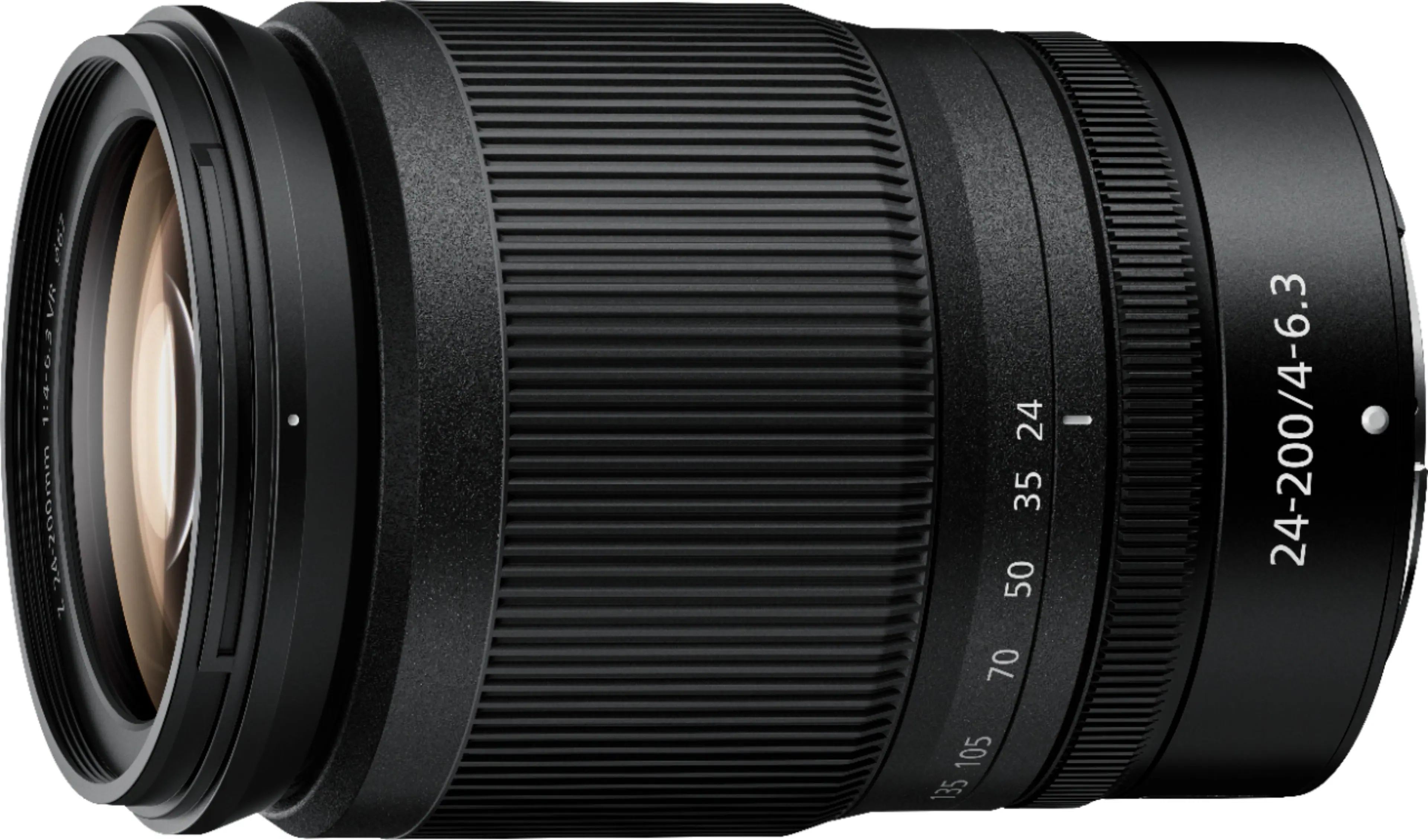 Front. Nikon - NIKKOR Z 24-200mm f/4-6.3 VR Telephoto Zoom Lens for Nikon Z Cameras - Black.