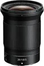 Front. Nikon - NIKKOR Z 20mm f/1.8 S Wide-Angle Prime Lens for Nikon Z Cameras - Black.