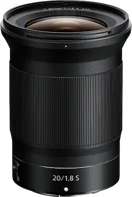NIKKOR Z 20mm f/1.8 S Wide-Angle Prime Lens for Nikon Z Cameras - Black